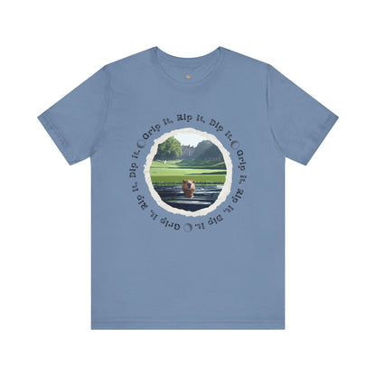 Capybara Grip It, Rip It, Dip It Tee (Capy Golf Edition)