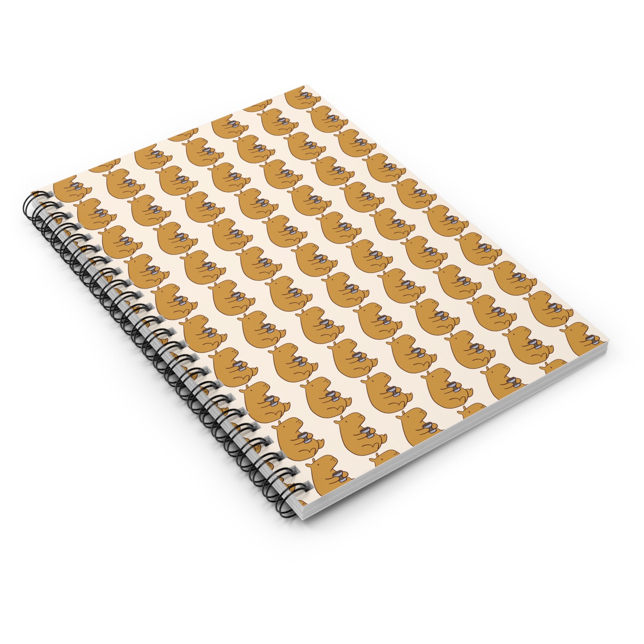 Capybara Coffee Addict Spiral Journal