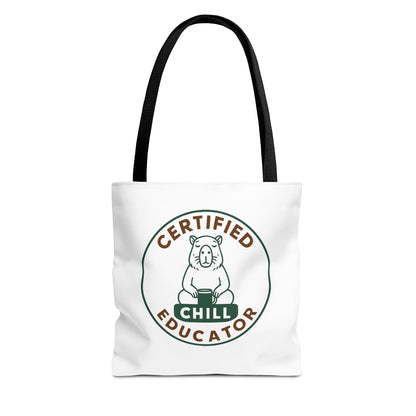 Certified Chill Educator Capybara - Teacher Tote Bag