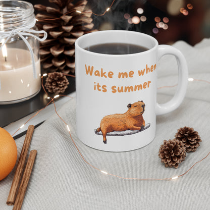 Wake Me When It's Summer - Fun Accent Coffee Mug