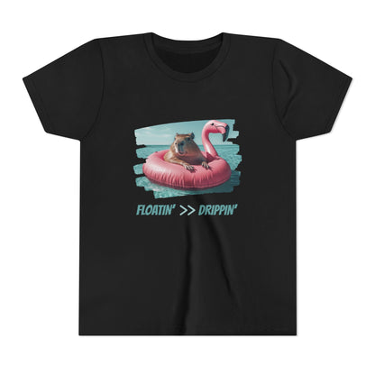 Floatin >> Drippin Capybara - Unisex Youth Tee