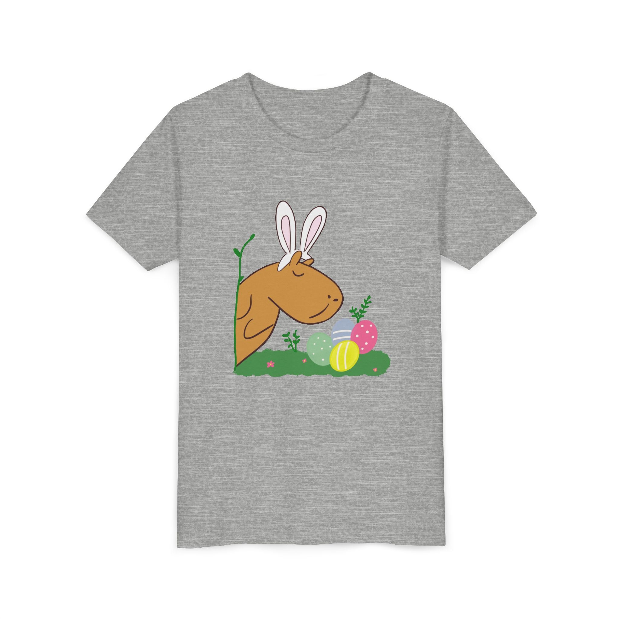 Cute Easter Capybara Bunny Shirt for Kids – Spring Animal Graphic Tee
