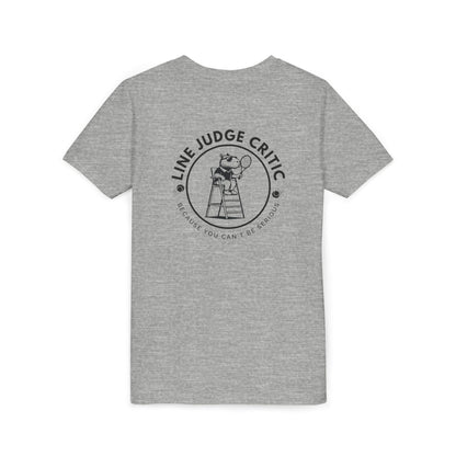 Kids Tennis Shirt – Funny Capybara Line Judge Tee – Double Sided Tee