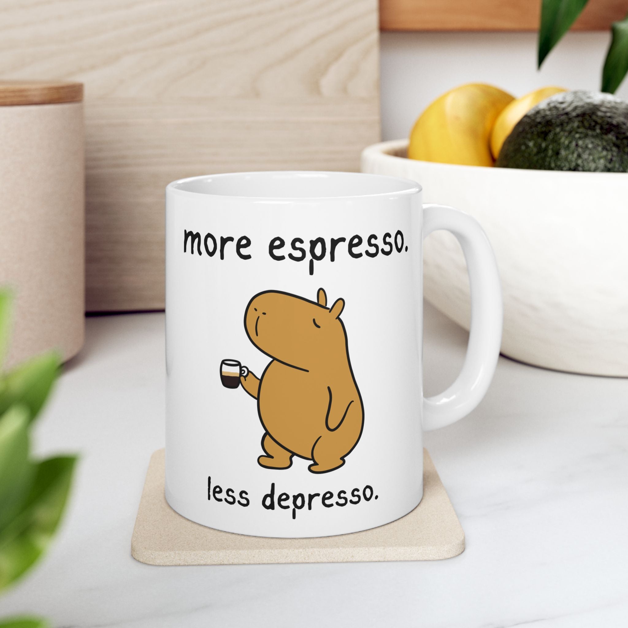 "More Espresso" Capybara Coffee Lover Coffee Mug