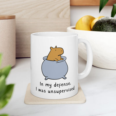In My Defense I Was Unsupervised Capybara Mug