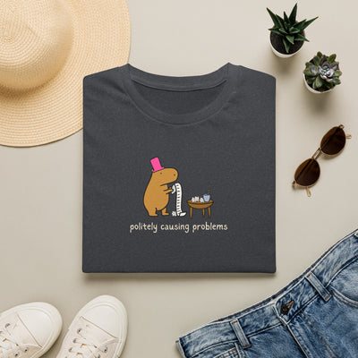 Politely causing problems - Softstyle Adult T-Shirt