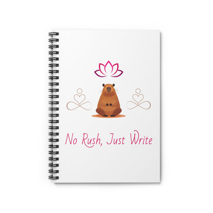 Notebook - Zen Meditating Capybara Ruled Line Spiral Journal