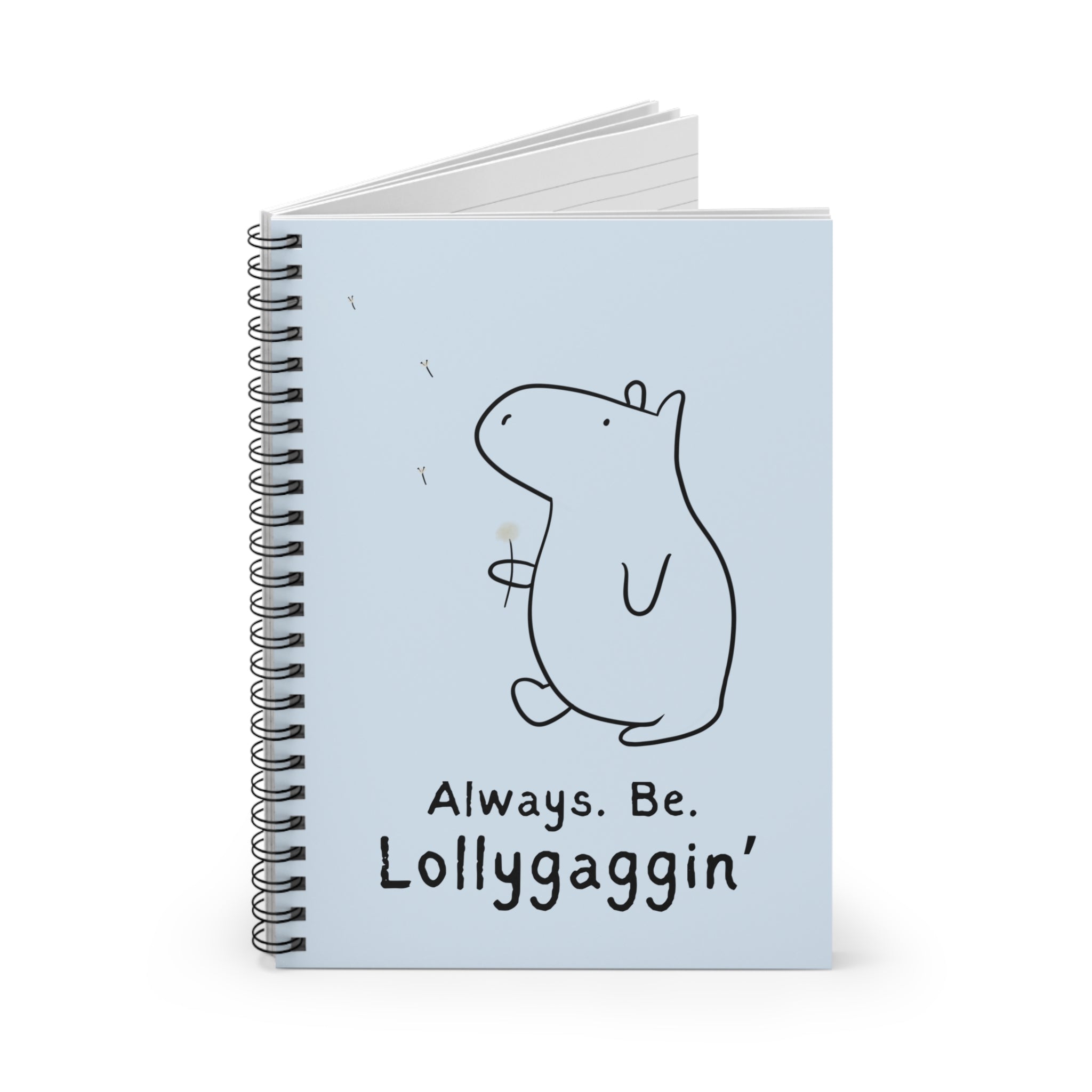 Minimalist Capybara Notebook – “Always Be Lollygaggin’” Journal