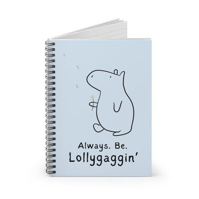 Minimalist Capybara Notebook – “Always Be Lollygaggin’” Journal
