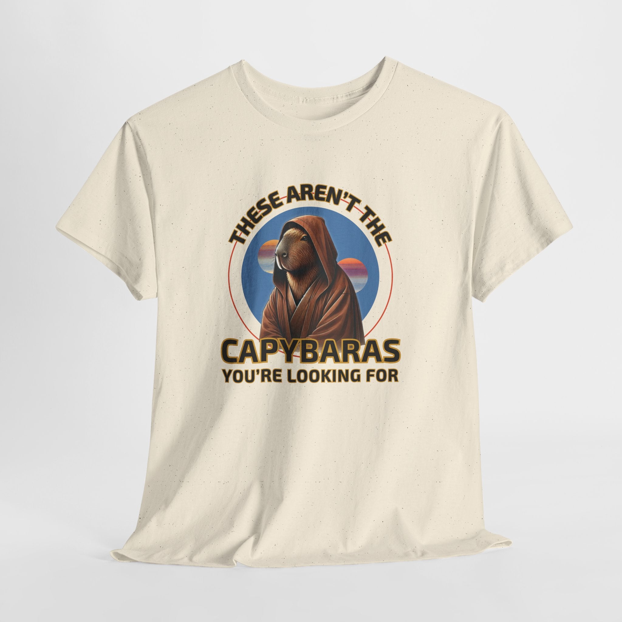Star Paws Tatoooine Suns Shirt – These Aren’t the Capybaras You’re Looking For – Obi-Wan Capybara – Funny Nerd Gift - Unisex Adult Tee