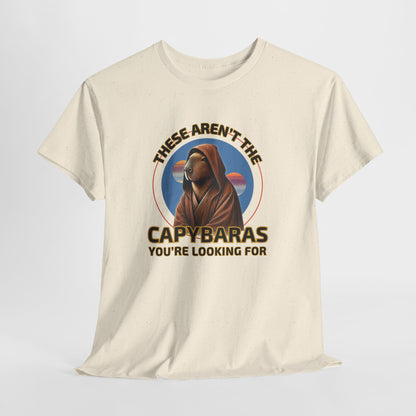 Star Paws Tatoooine Suns Shirt – These Aren’t the Capybaras You’re Looking For – Obi-Wan Capybara – Funny Nerd Gift - Unisex Adult Tee