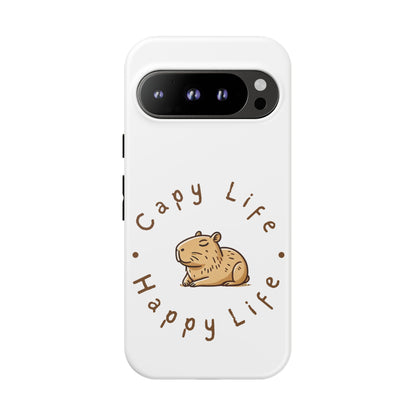 Capy Life Happy Life Signature Logo Phone Case