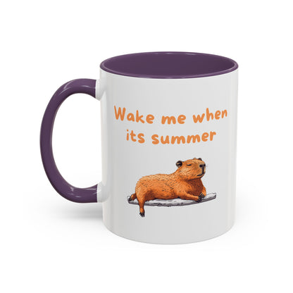 Wake Me When It's Summer - Fun Accent Coffee Mug
