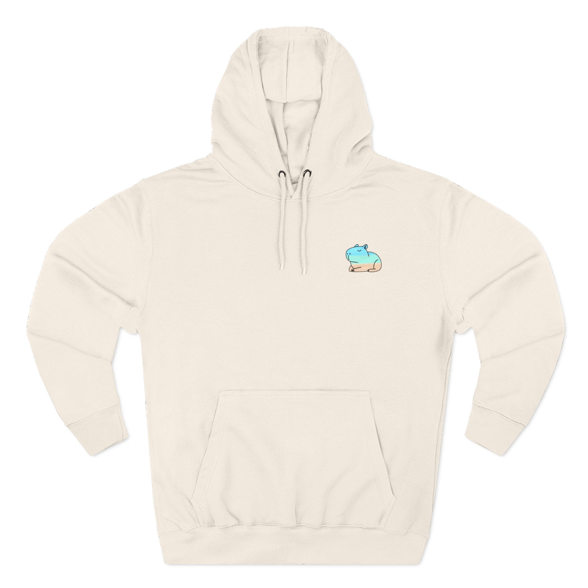 Capy Life Coastal Capybara Hoodie – Minimalist Beach Graphic Pullover