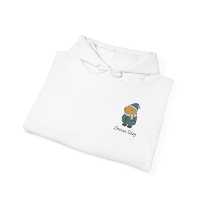 Choose Cozy Adult Capybara Hoodie – Minimal Winter Hoodie