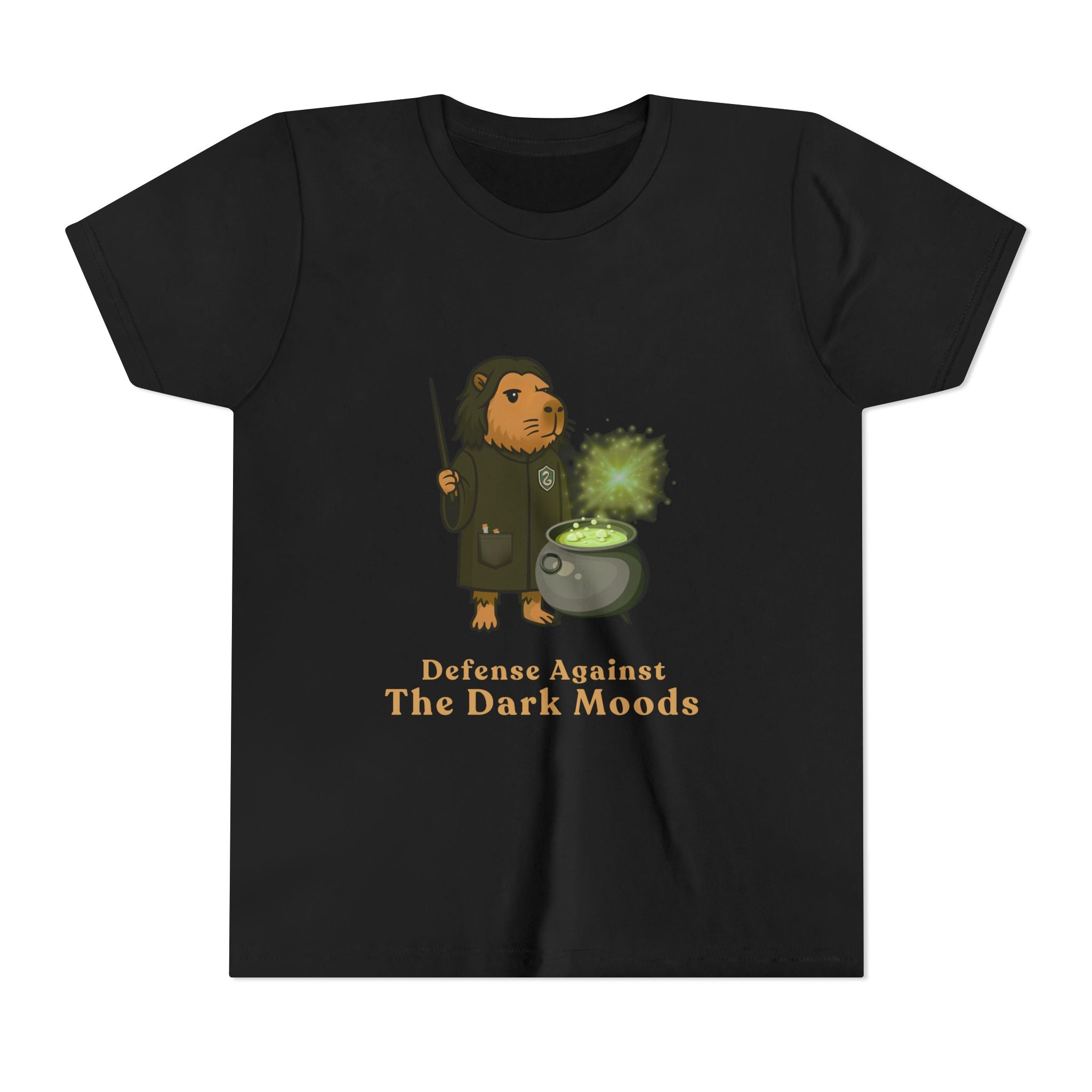 Defense Against the Dark Moods | Capybara Wizard Graphic Kids Tee