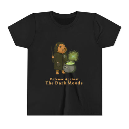 Defense Against the Dark Moods | Capybara Wizard Graphic Kids Tee