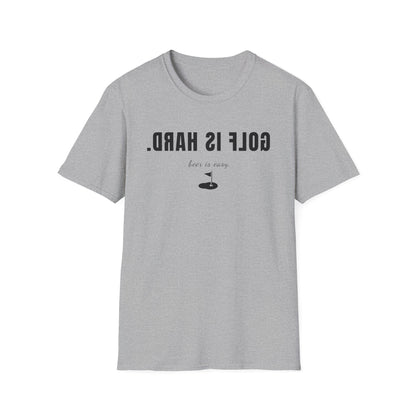 Backwards 'Golf is Hard' - Unisex Softstyle Tee