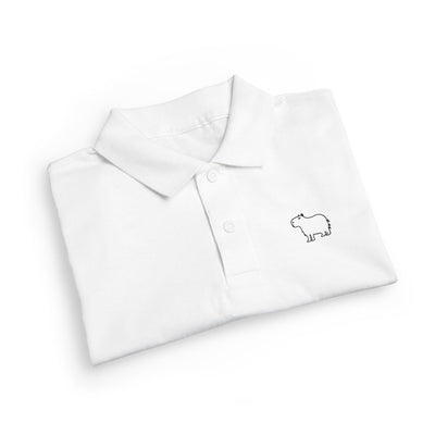 Kids Capybara Polo Shirt – Embroidered Minimalist Capybara Polo for Boys & Girls