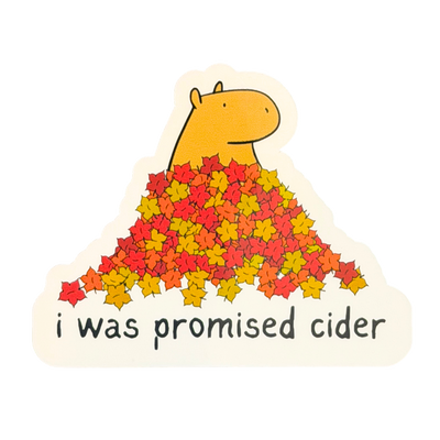 Promised Cider Capybara Sticker