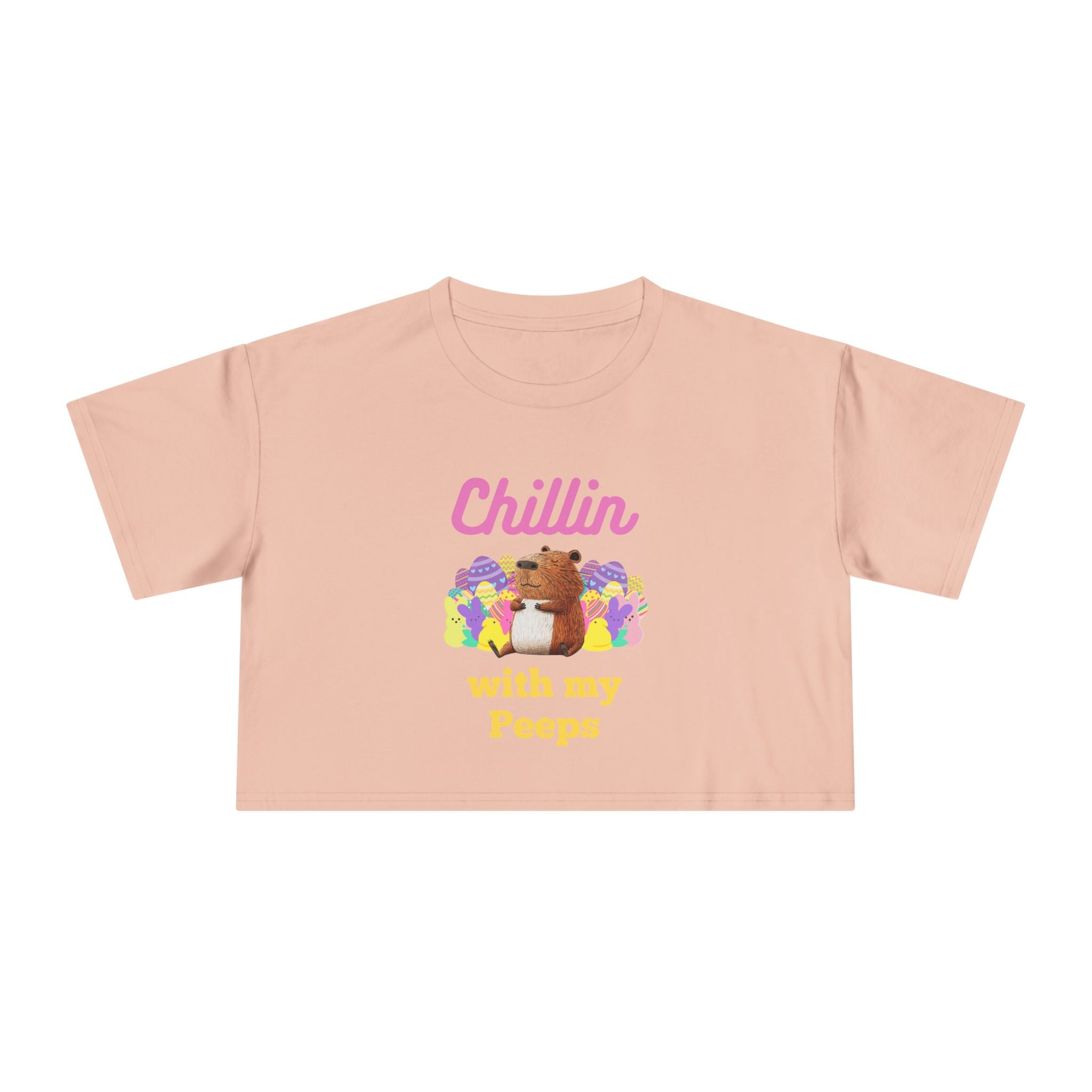 Clip Art Style Chillin' with My Peeps Women's Crop Tee