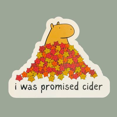 Promised Cider Capybara Sticker