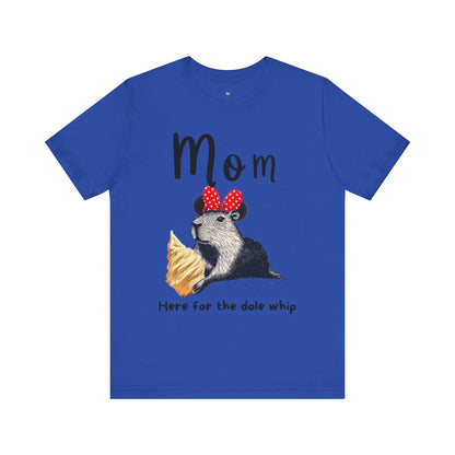 Mom Theme Park Here for the Dole Whip Tee -  Capybara Snack Unisex Jersey Short Sleeve Shirt