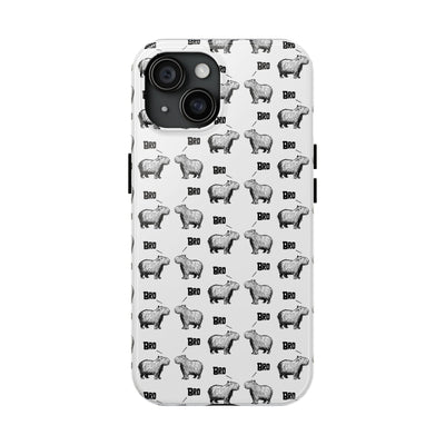 “Bro, Bro" Patterned Funny Capybara Phone Case