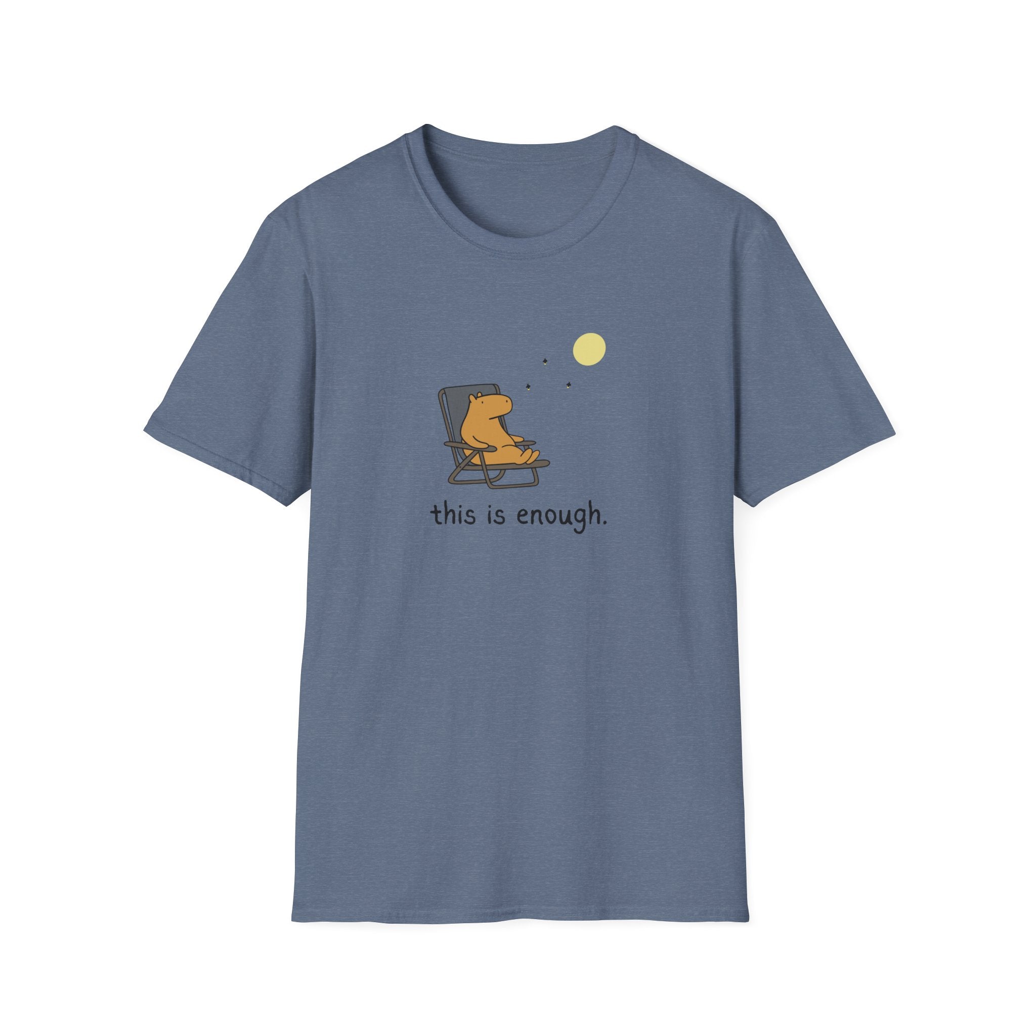 “This Is Enough” Capybara Moonlight Softstyle Tee