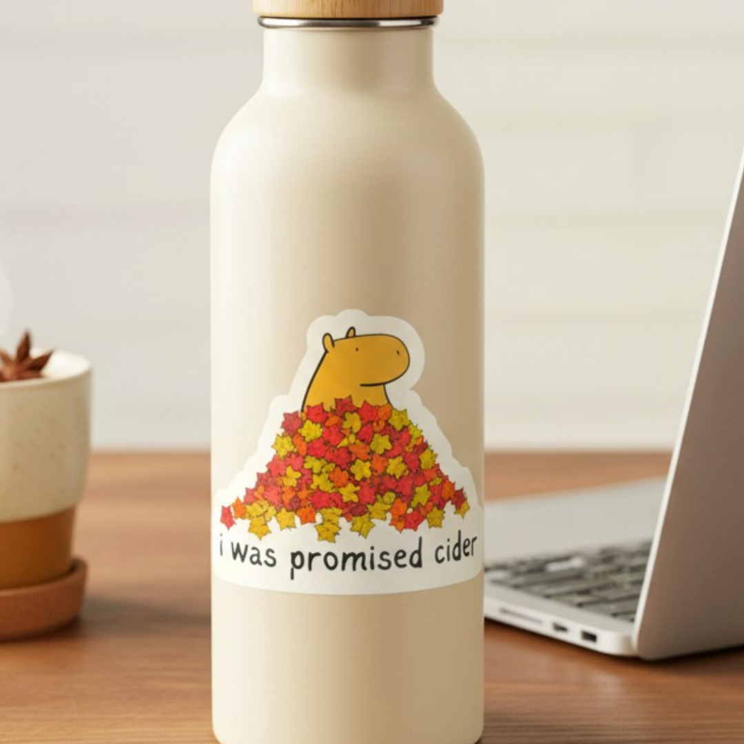 Promised Cider Capybara Sticker