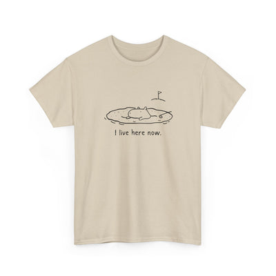“I Live Here Now” - Funny Golf Capybara Sand Bunker Heavy Tee