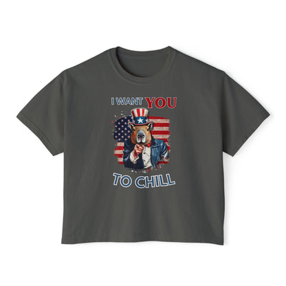 I want YOU to Chill- Boxy Tshirt