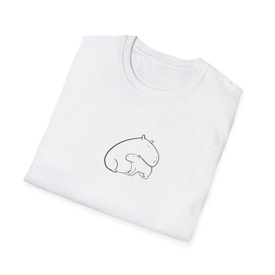 Capybara  Cuddles - Minimalist Softstyle Tee