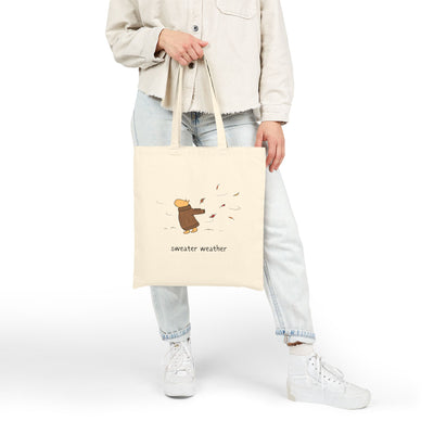 Sweater Weather Capybara Tote Bag
