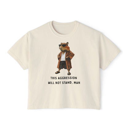 Capybowski 'This Aggression Will Not Stand, Man'  - Boxy Tshirt