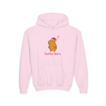 Santa-bara Kids Hoodie — Cute Christmas Capybara Hoodie for Children | Cozy Holiday Sweatshirt