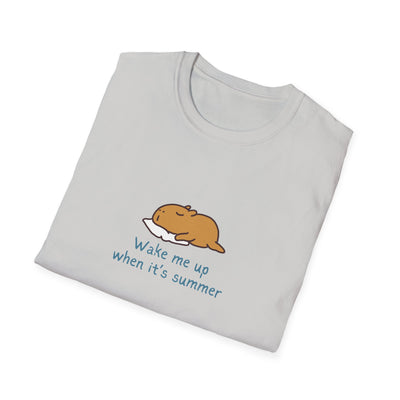 "Wake Me Up When Its Summer" Capybara Nap Softstyle Adult Tee