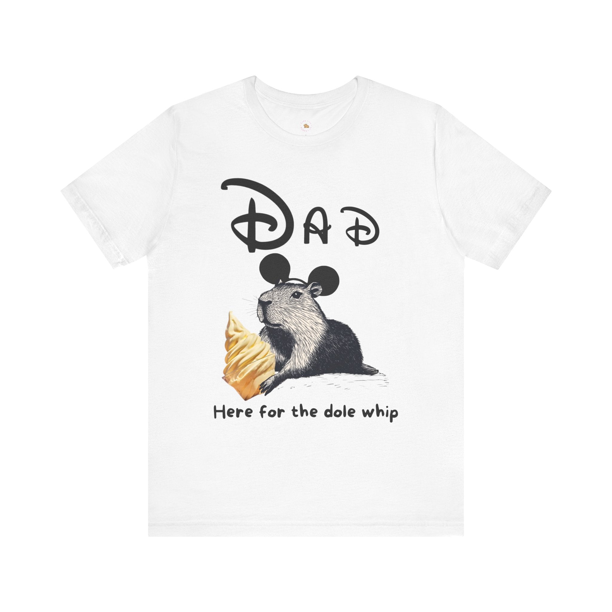 Dad Theme Park Here for the Dole Whip Tee -  Capybara Snack Unisex Jersey Short Sleeve Shirt