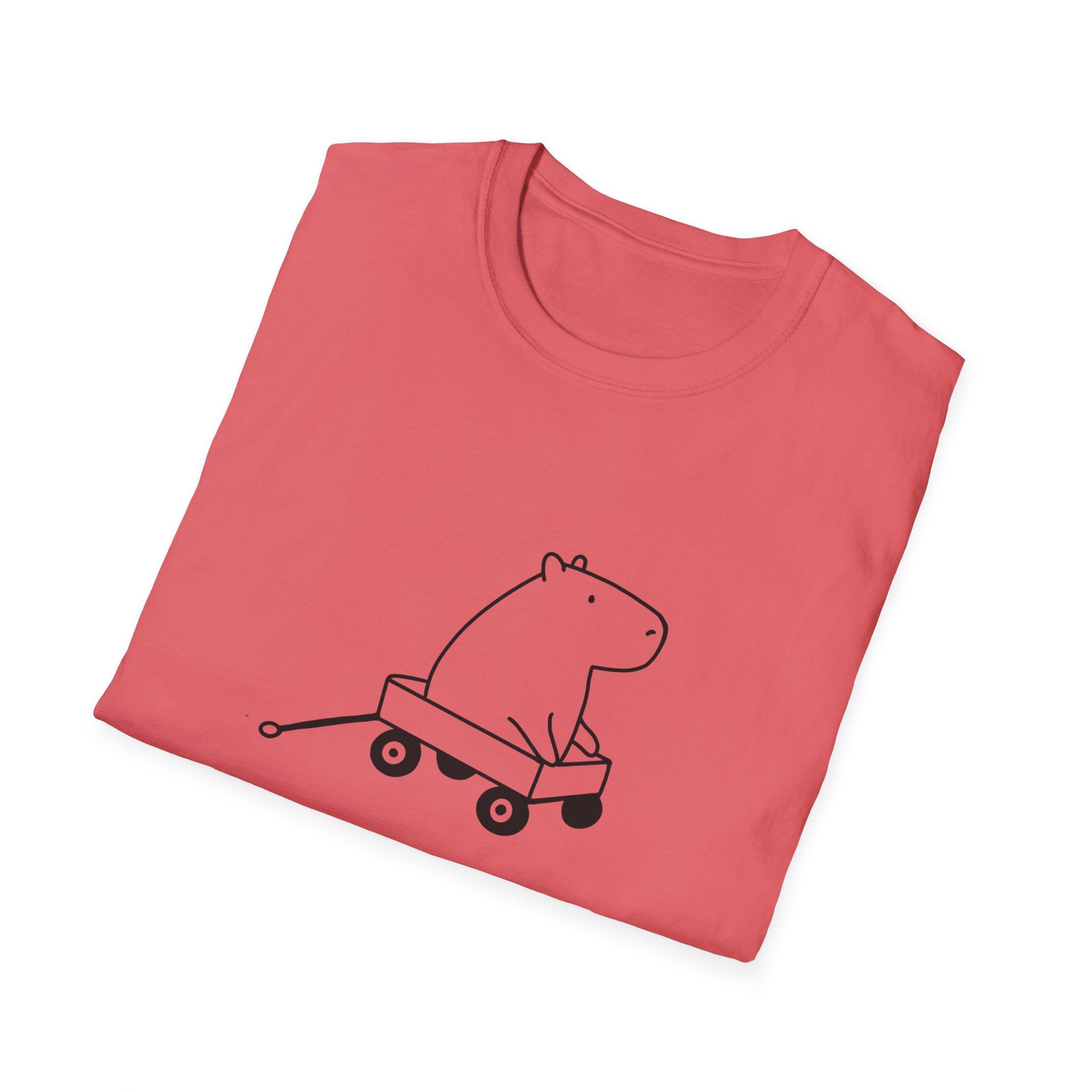 Funny Minimalist Tee - Here Against My Will Capybara Shirt