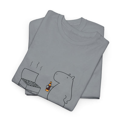 Multitasking BBQ – Funny Capybara Grilling Heavy Tee