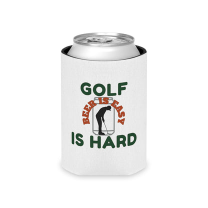 Golf is Hard, Beer is Easy Retro Koozie