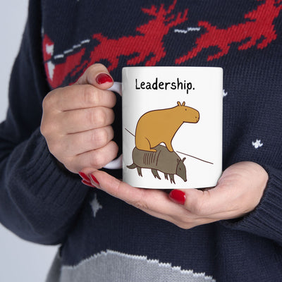 "Leadership" Capybara Office Humor Coffee Mug