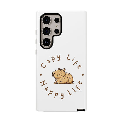 Capy Life Happy Life Signature Logo Phone Case