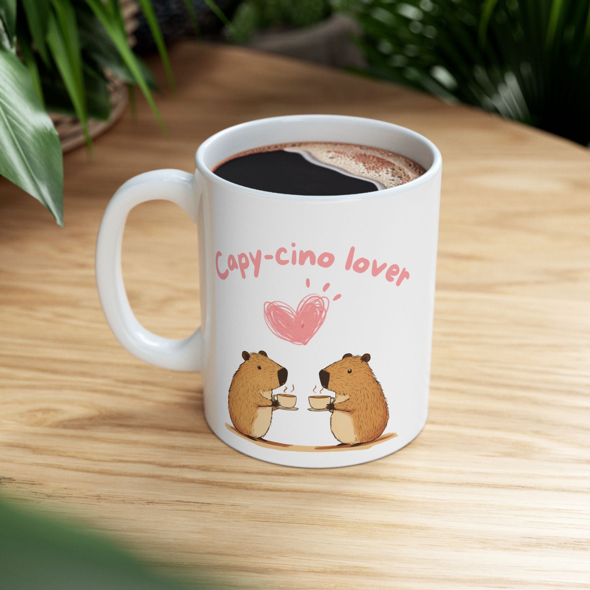 Capy-cino Lover Single Heart Mug