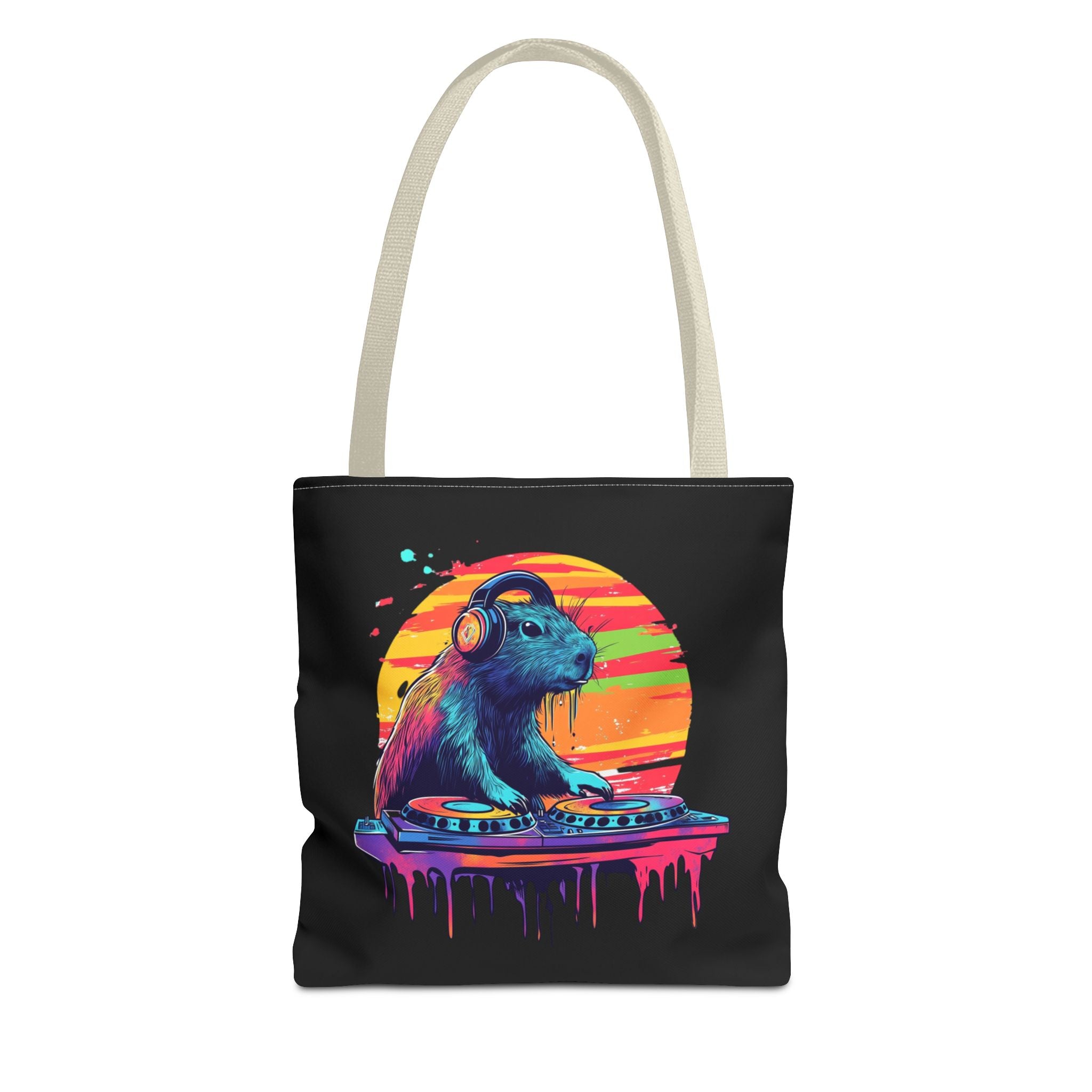 DJ Capybara Tote Bag | Festival Tote, Music Lover Gift, Chill Vibes Accessory