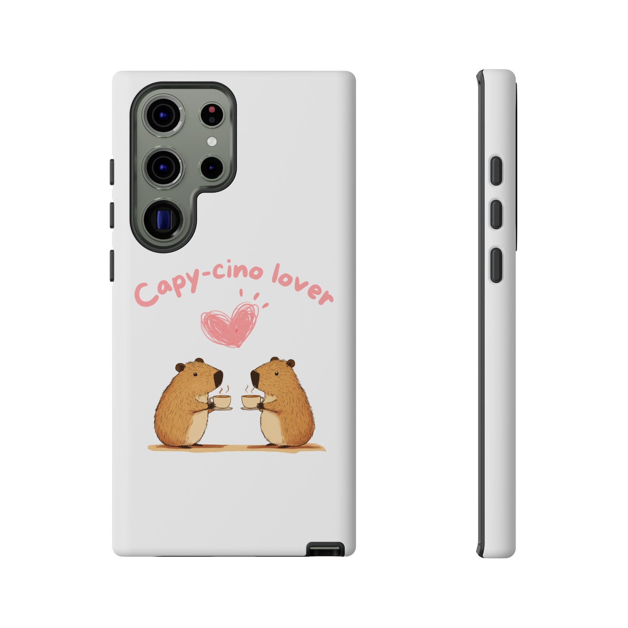 Cute Capybara Phone Case  (Capy-cino Lover Series)