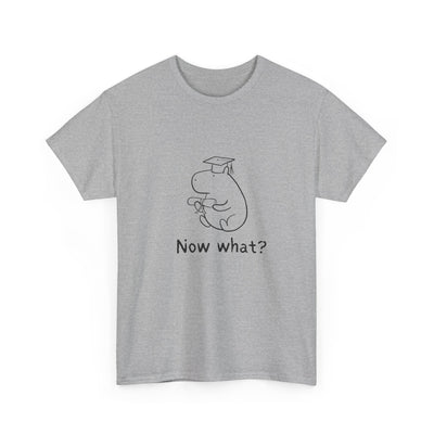 Funny Graduation Shirt – “Now What?” Capybara Heavy Tee