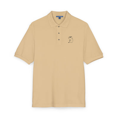 Funny Embroidered Golf Polo with Capybara Design – Golf Lovers Shirt