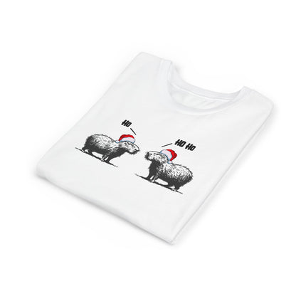 Ho Ho Ho Capybara Kids T-Shirt – The Cutest Kind of Unbothered