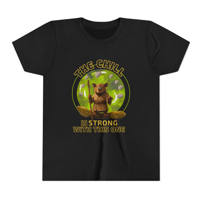 Star Paws Yoda Shirt – Funny Chill Capybara Tee – The Chill Is Strong With This One – Parody Unisex Youth Tee